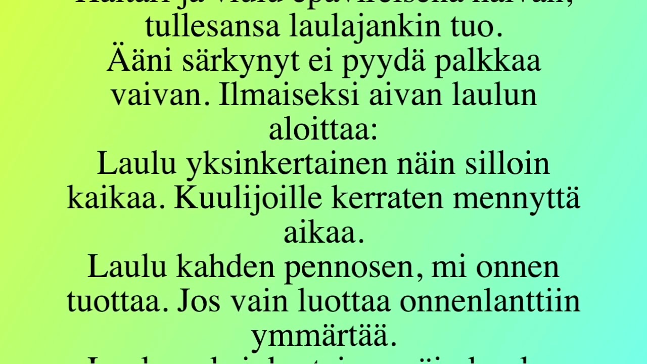 Laulu kahdesta pennistä