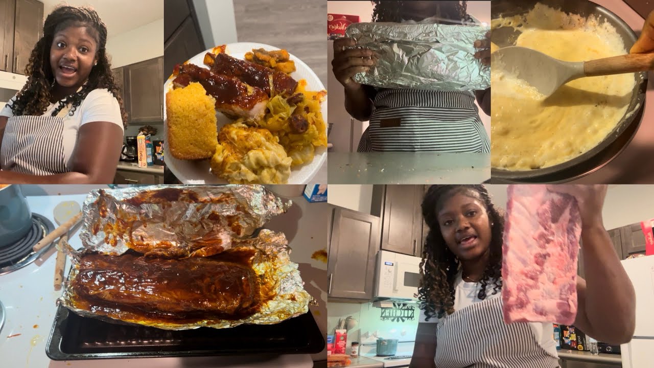 Cooking a Big Soul Food Sunday Dinner for My Family 🍽️| Ribs, Mac & Cheese, Cornbread”❤️