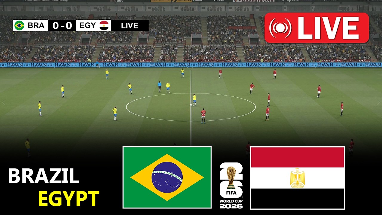 Brazil vs Egypt | Friendly Football Match 2026 | PES 21 Video Game - Simulation