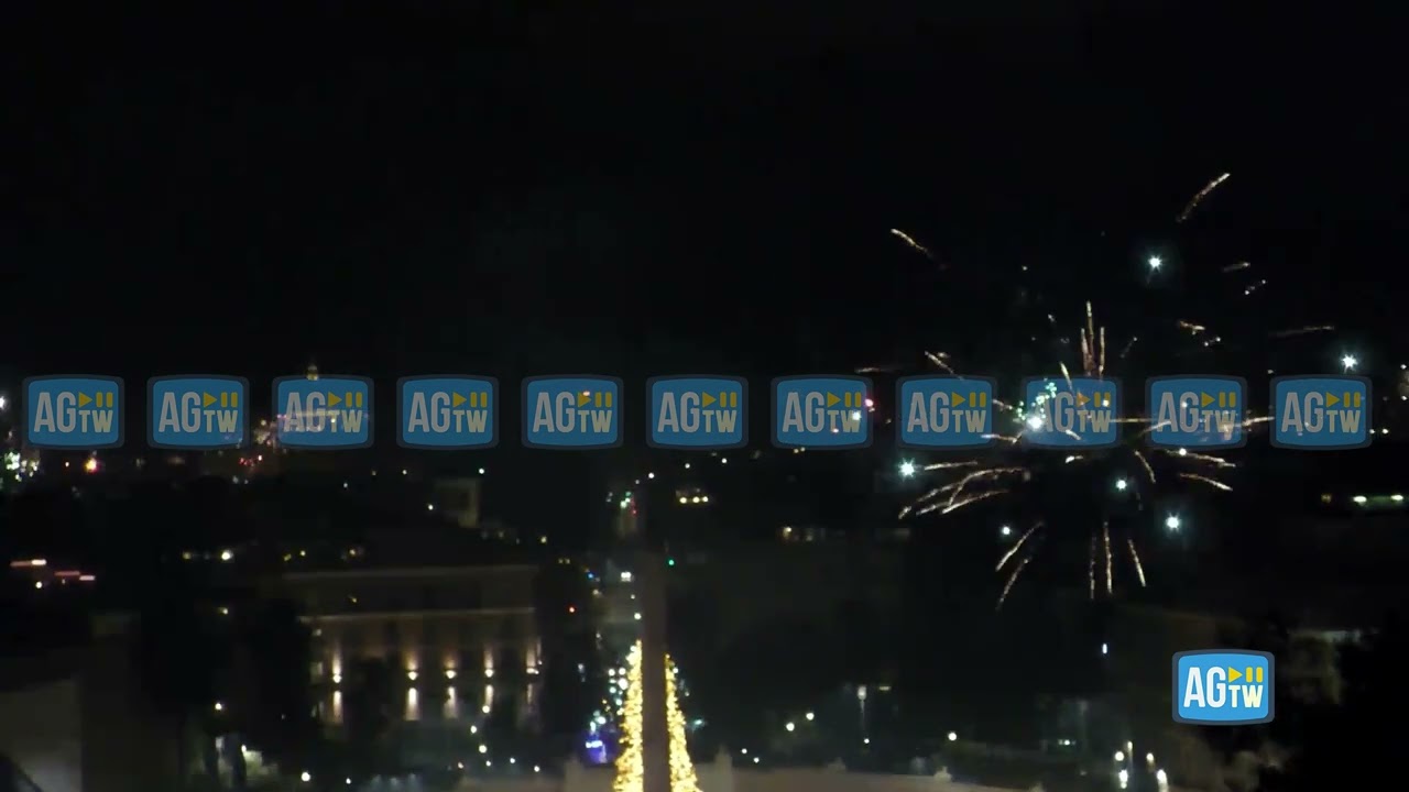 Capodanno 2026, lo skyline di Roma allo scoccare della mezzanotte