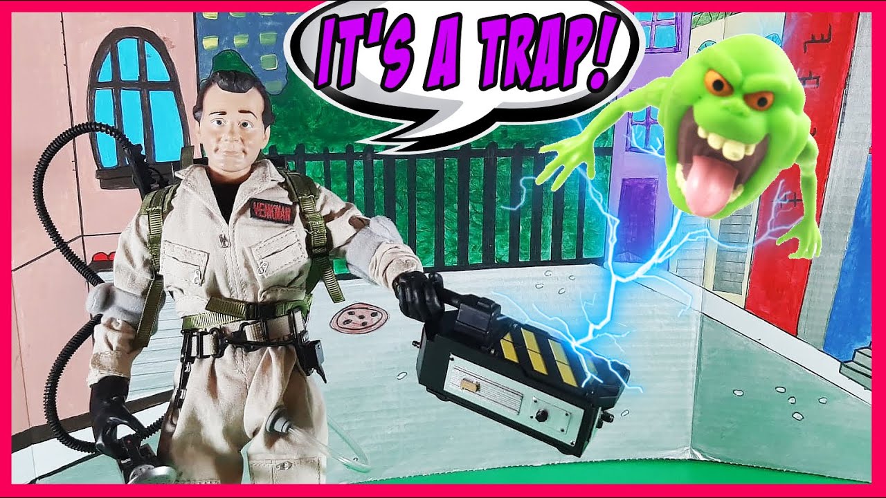 Its a Trap! Unboxing the Ghostbusters Mini ghost trap and catching slimer