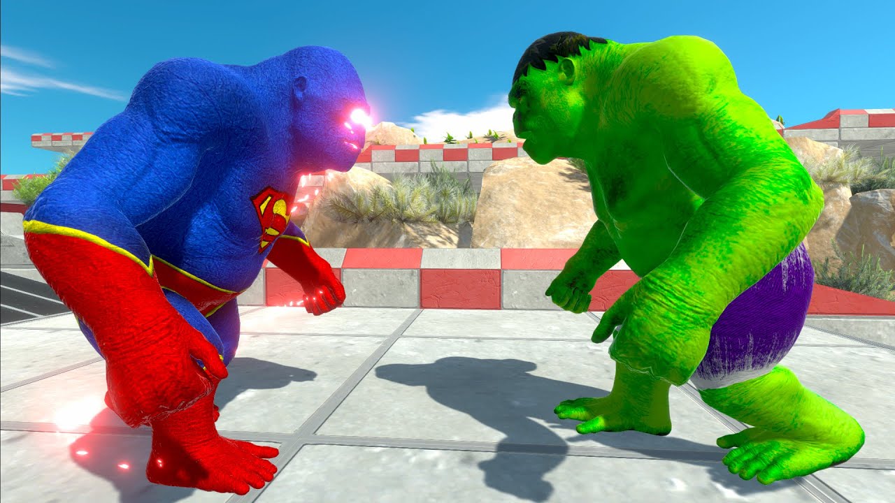 SUPERMAN GORO vs HULK GORO DEATH CLIMB - Animal Revolt Battle Simulator