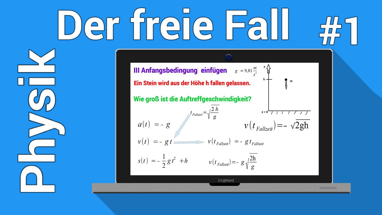 Der freie Fall Bewegungsgleichung aufstellen in der Physik Mechanik des Massenpunktes