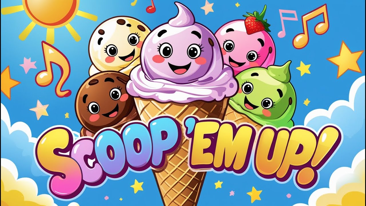 Scoop ‘Em Up! 🍦 | Fun Ice Cream Song for Kids | Learn Flavors & Sing Along! | ThulirKutties