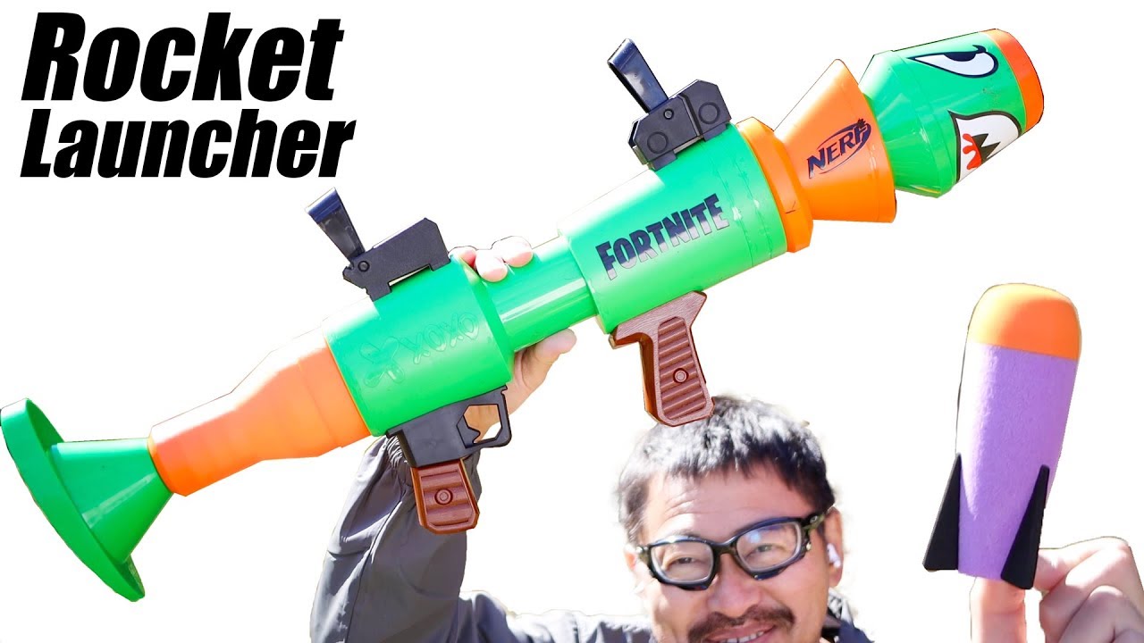 フォートナイト ロケットランチャー  メチャ飛んで喜ぶ マック堺 Nerf Fortnite RocketLauncher recview