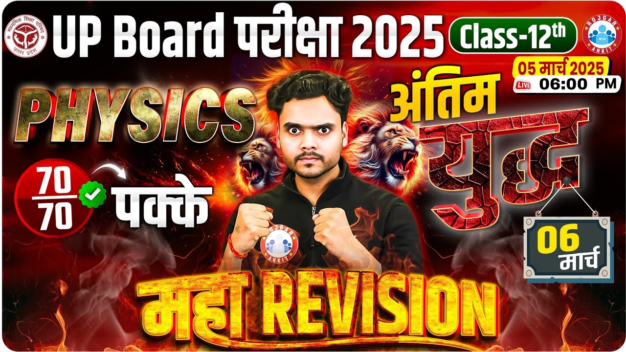 UP Board Class 12 Physics One Shot Revision | 12th Physics Important Questions 2025 | By Rohit Sir