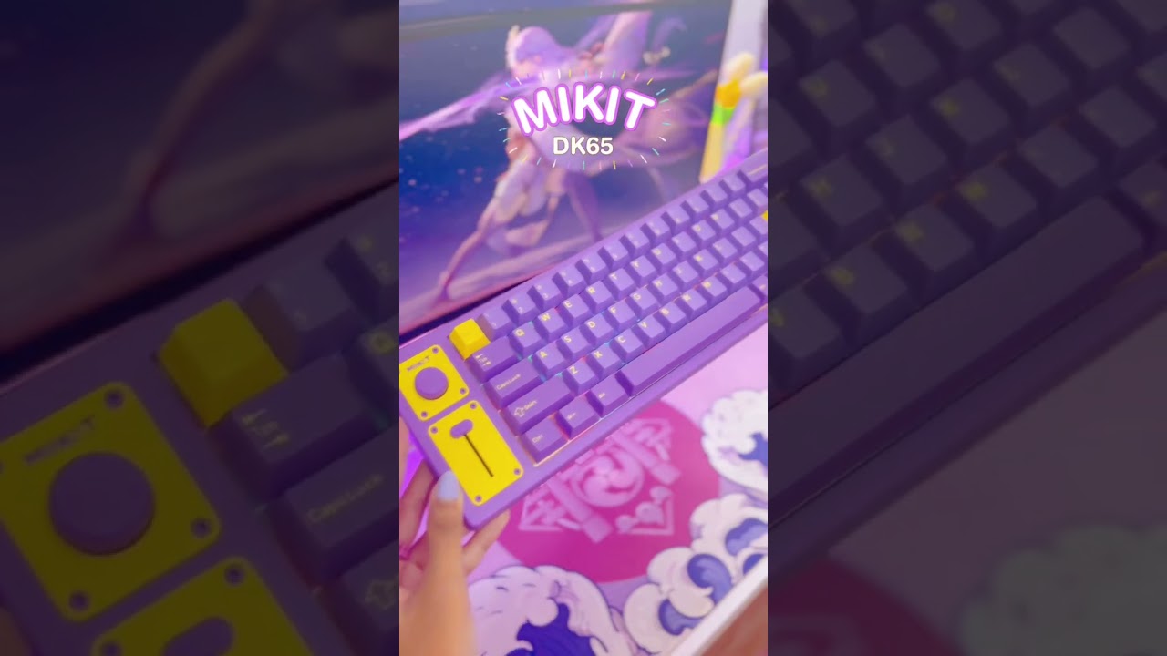 what a cool keyboard!! Unboxing the MIKIT DK65 💜💛