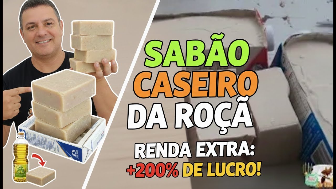 SABÃO CASEIRO em BARRA, GANHE DINHEIRO, e Lucre 200%!