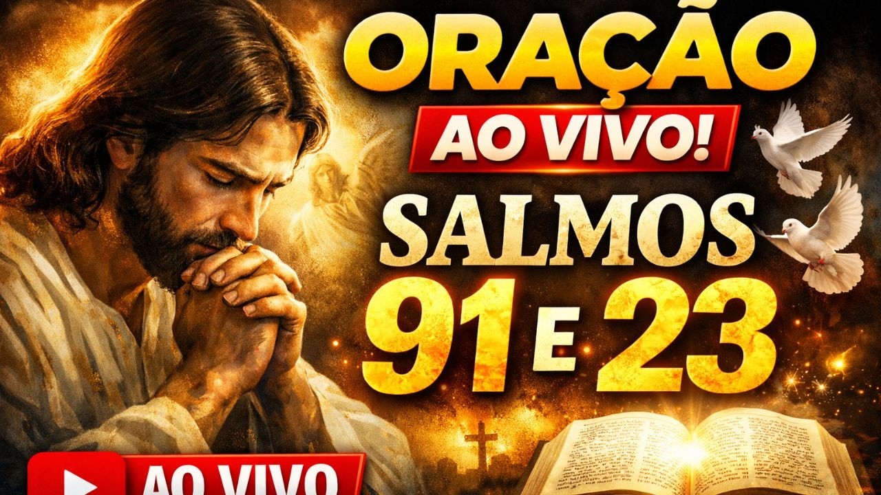 🔴 AO VIVO AGORA! Oração do Salmo 91 e 23 - Entre e Receba Sua Bênção 🙏🔥