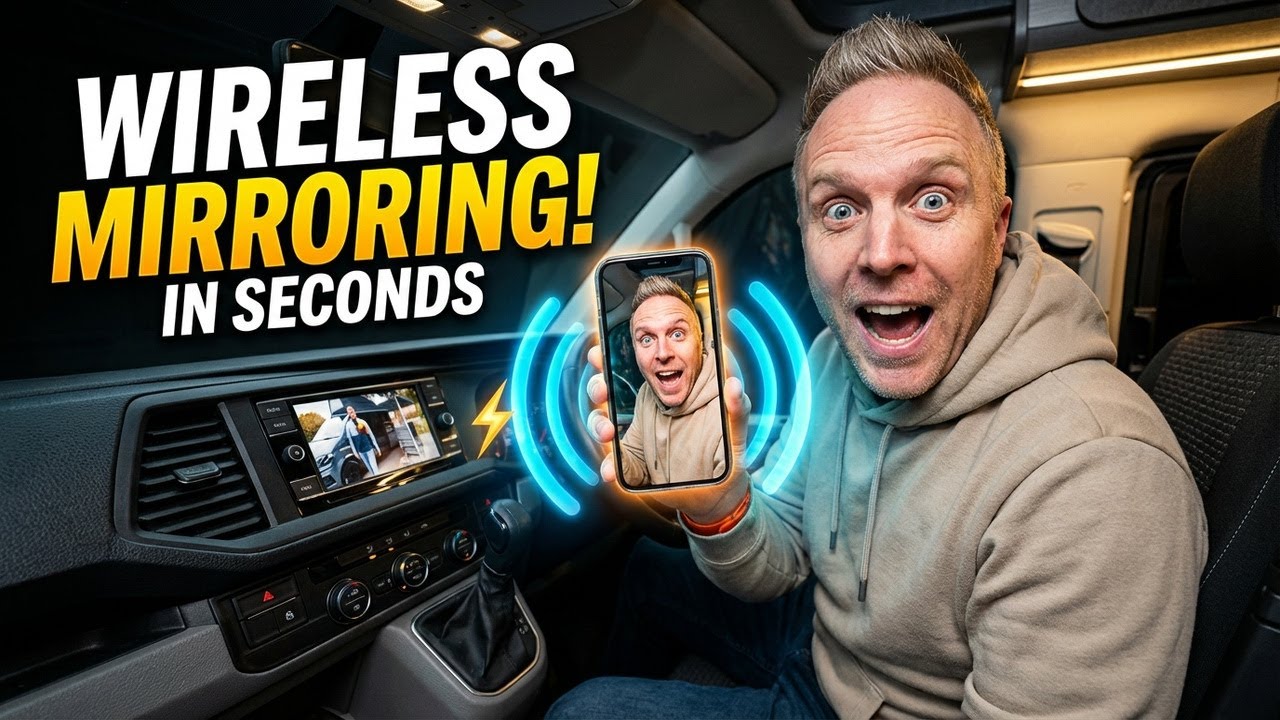 Mirror iPhone to Camper Van Screen in Seconds - No Cables