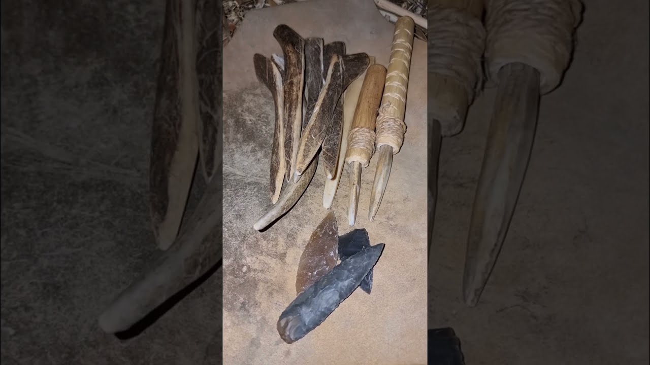 Antler flackers vor flintknapping