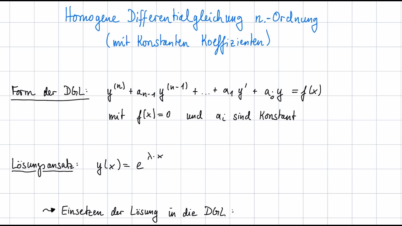 Homogene Differentialgleichung n. Ordnung