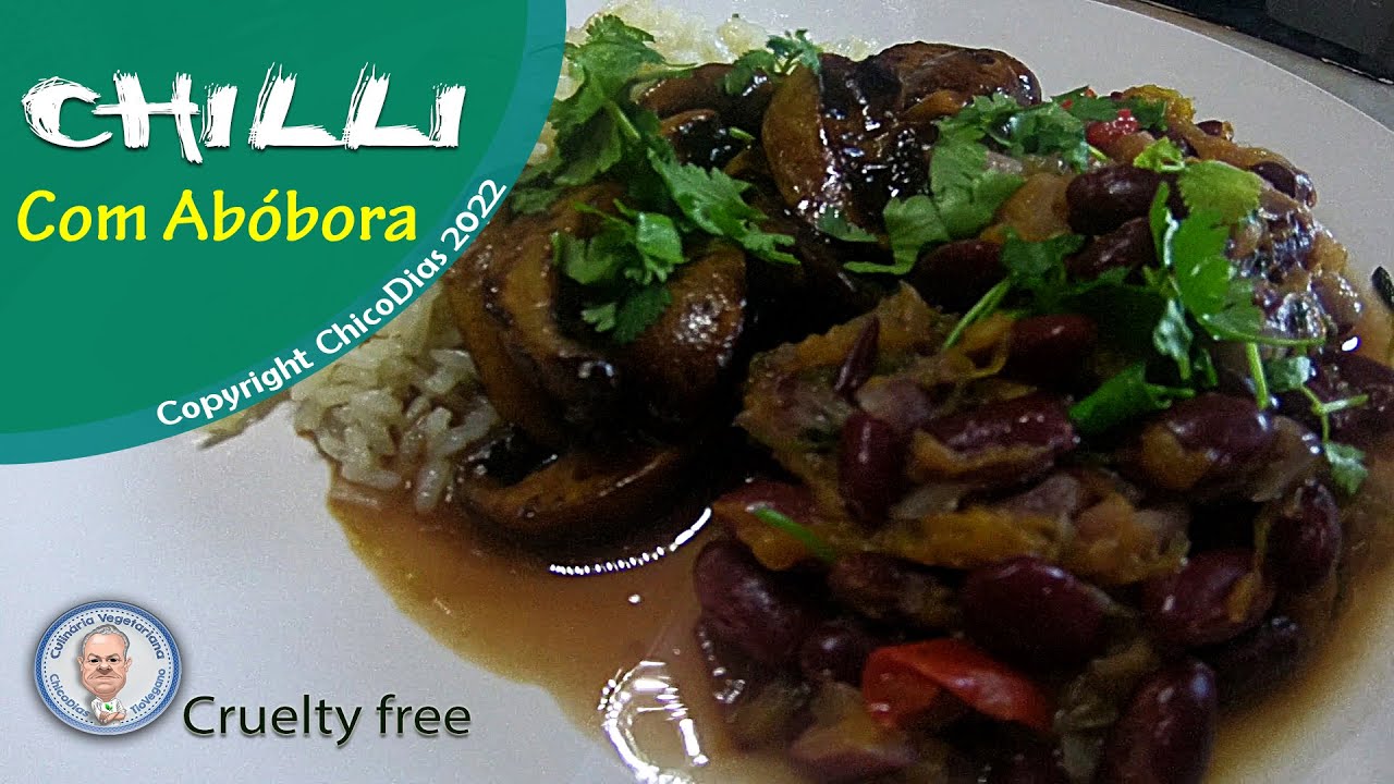 Chilli com abóbora... vegan.