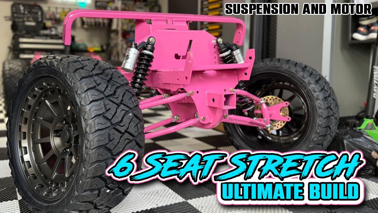 EP 108 - How to Stretch a Golf Cart - Part 2 - Club Car Power Coated Frame,  Suspension, Rear End