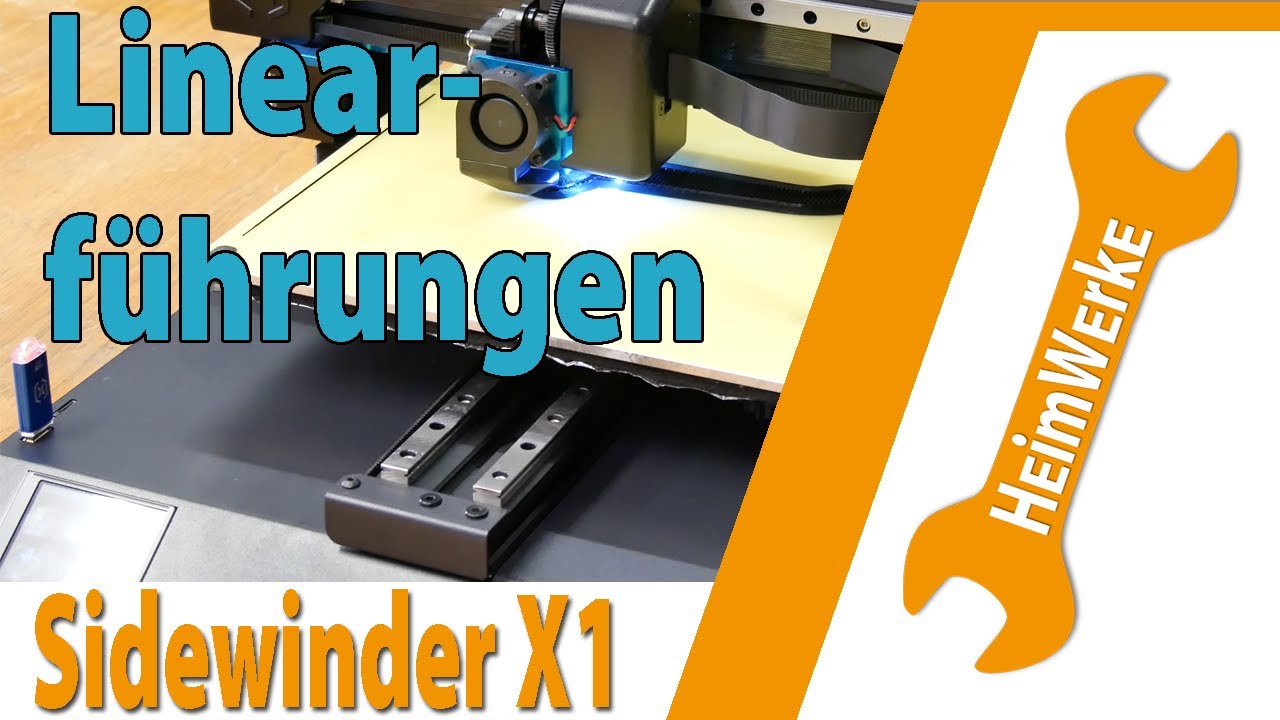 Montage der Linearführungen für die Y-Achse beim Sidewinder X1 von Artillery