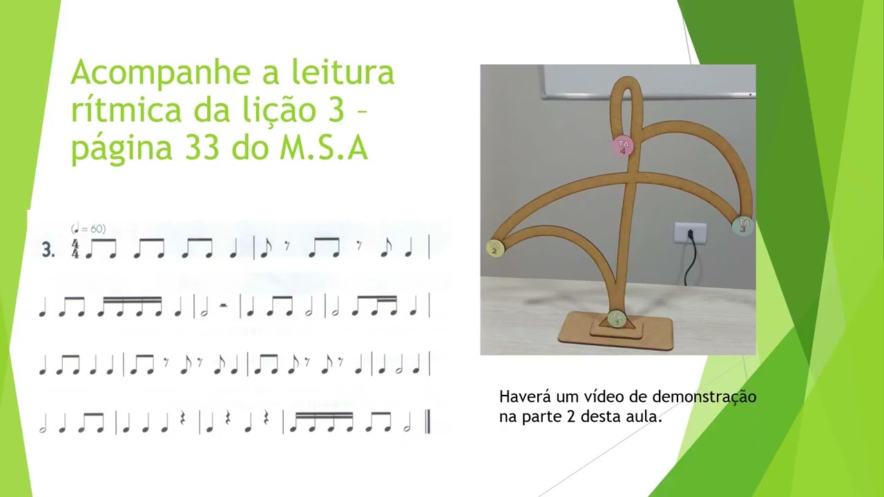 MSA. Lições 3 e 5. Leitura rítmica. Parte 1