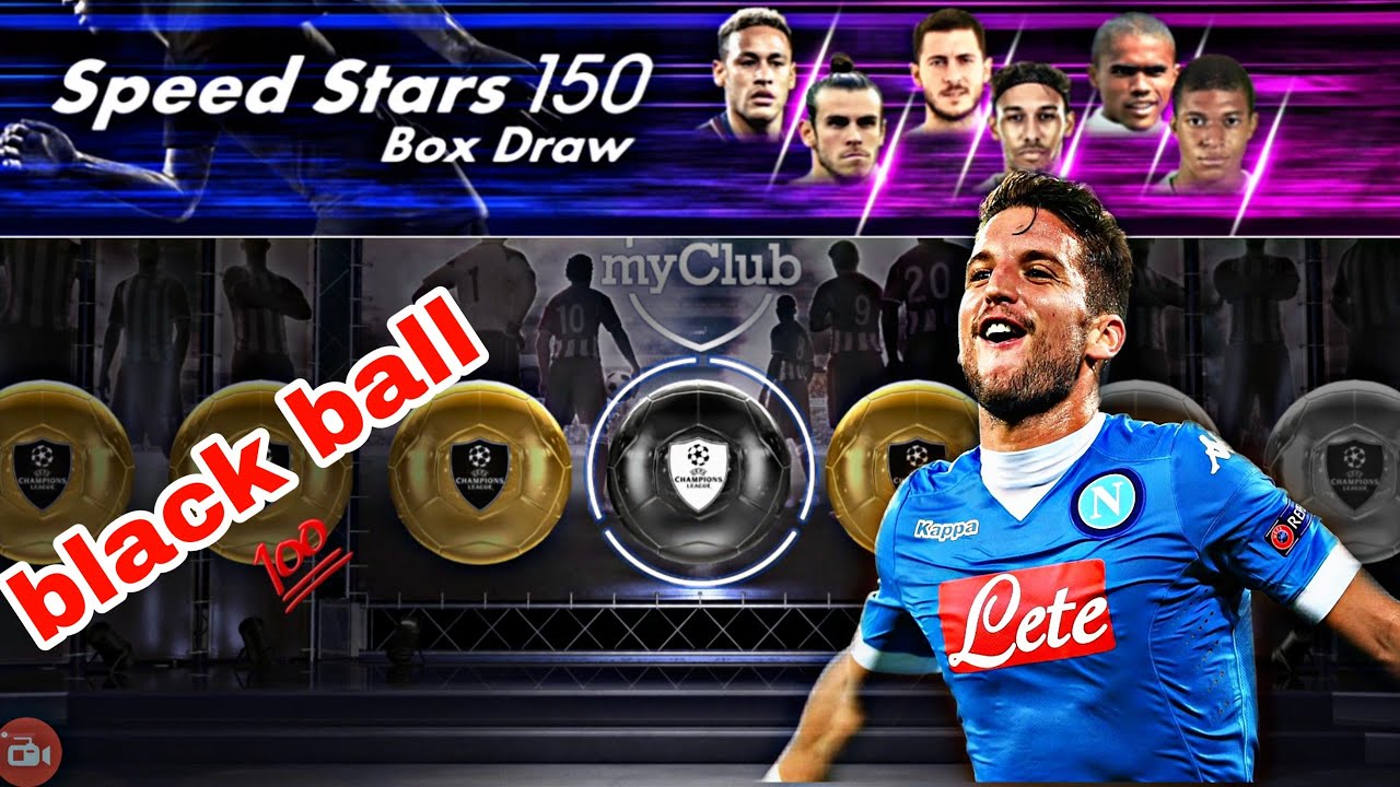 speed starts 150 box draw🔥finally a black ball | pes 2018 mobile