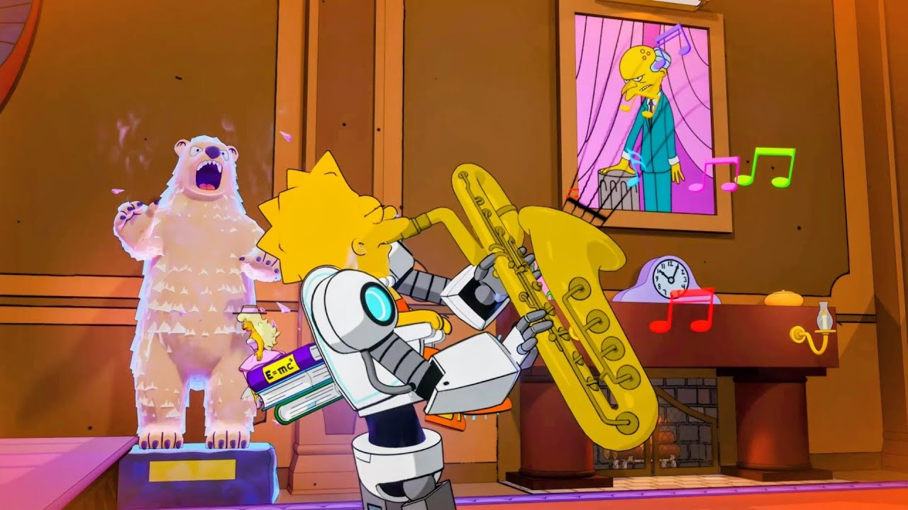 LISA SIMPSON , SAXOPHONE EMOTE , MR BURNS OFFICE AT POWER PLANT... | THE SIMPSONS X FORTNITE SEASON