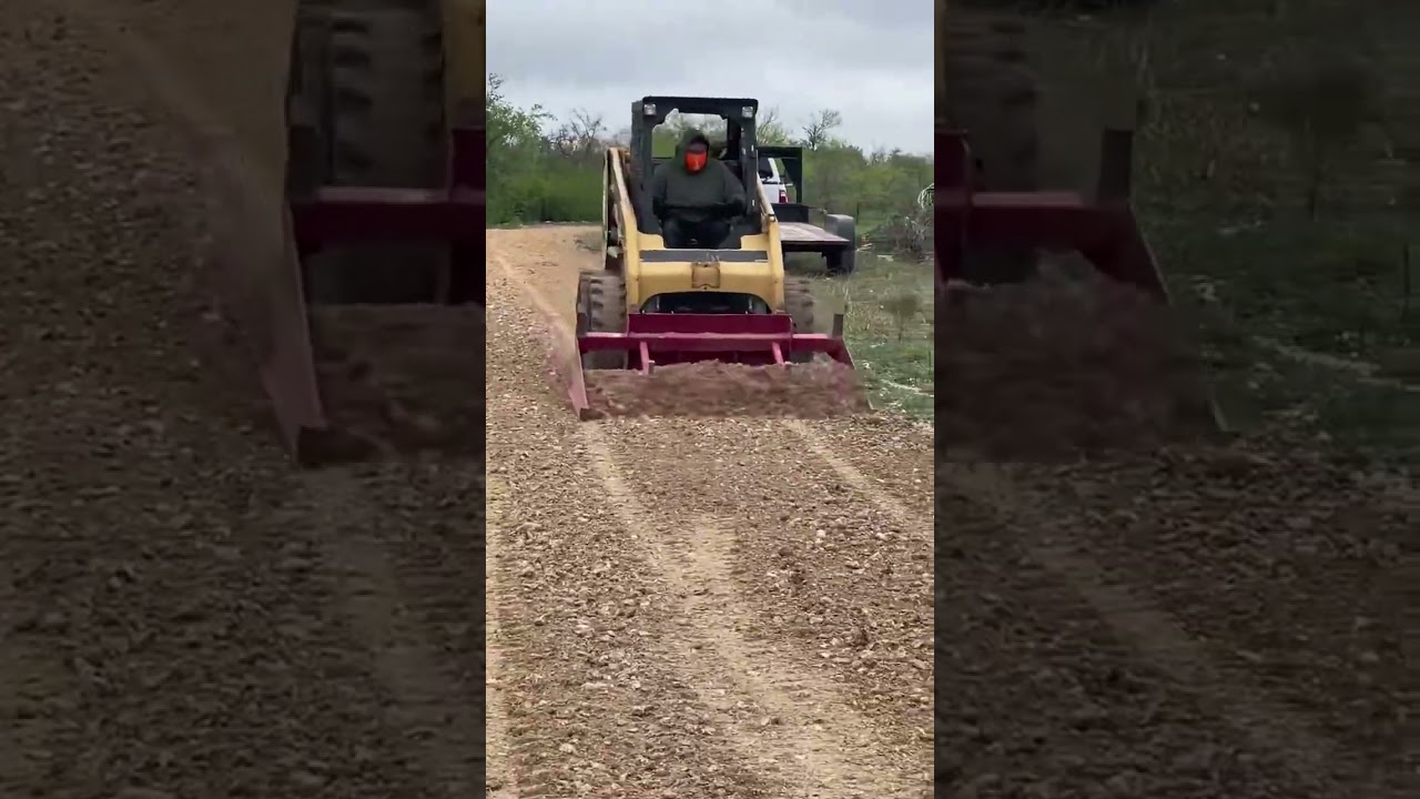 Refreshing a Gravel Driveway on this beautiful property in Liberty Hill, Texas and doing compaction