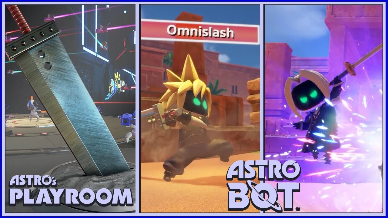 ASTRO'S PLAYROOM & ASTRO BOT - The Buster Sword, Cloud & Sephiroth Bot Showcase