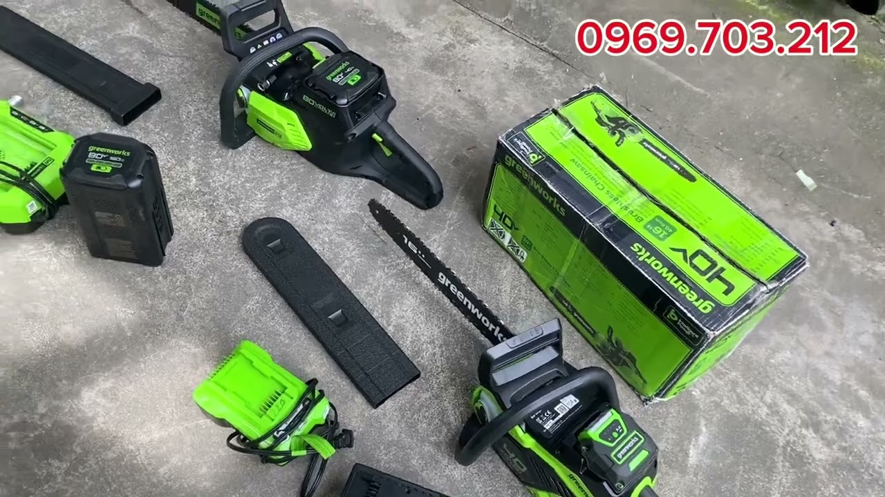 Cưa pin Greenwork 80V 40V ☎️0969.703.212