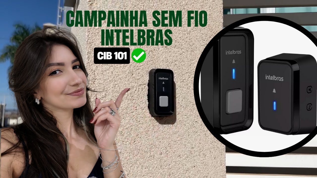CAMPAINHA SEM FIO INTELBRAS CIB 101 - Unboxing e instalação