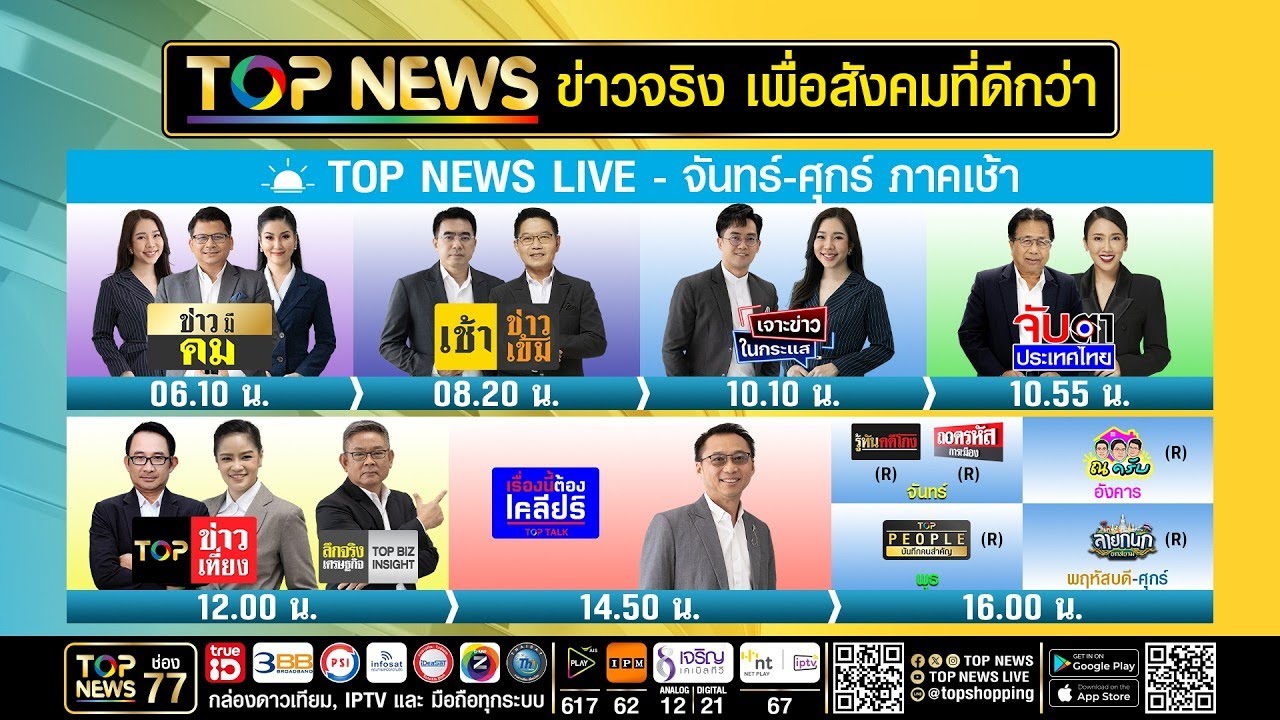 Live ภาคเช้า | 12 มีนาคม 2569
