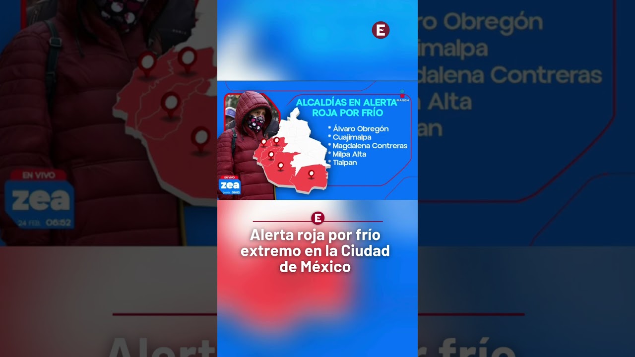 Cinco alcald&iacute;as de la CDMX bajo alerta por fr&iacute;o extremo