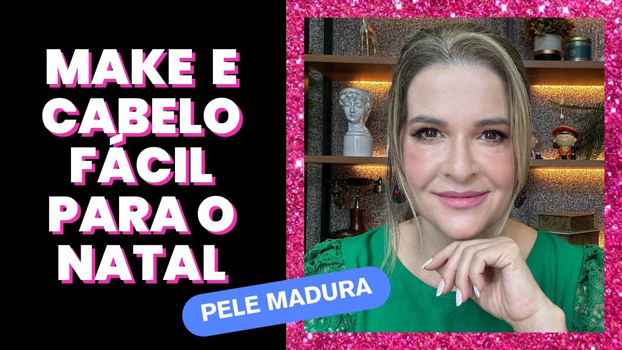 Make e cabelo para festas de Natal em casa