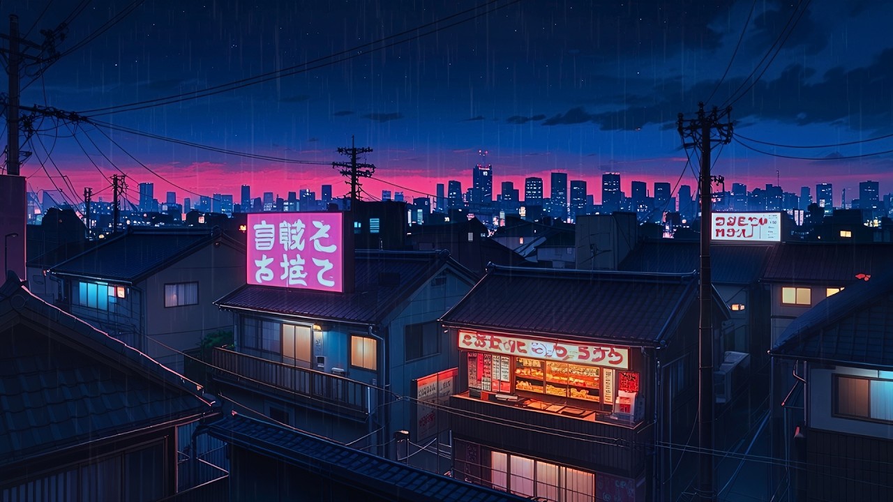 After Hours Neon Town 💿 Chill Lofi Beats | 80s & 1990 | Cozy Tokyo Lofi