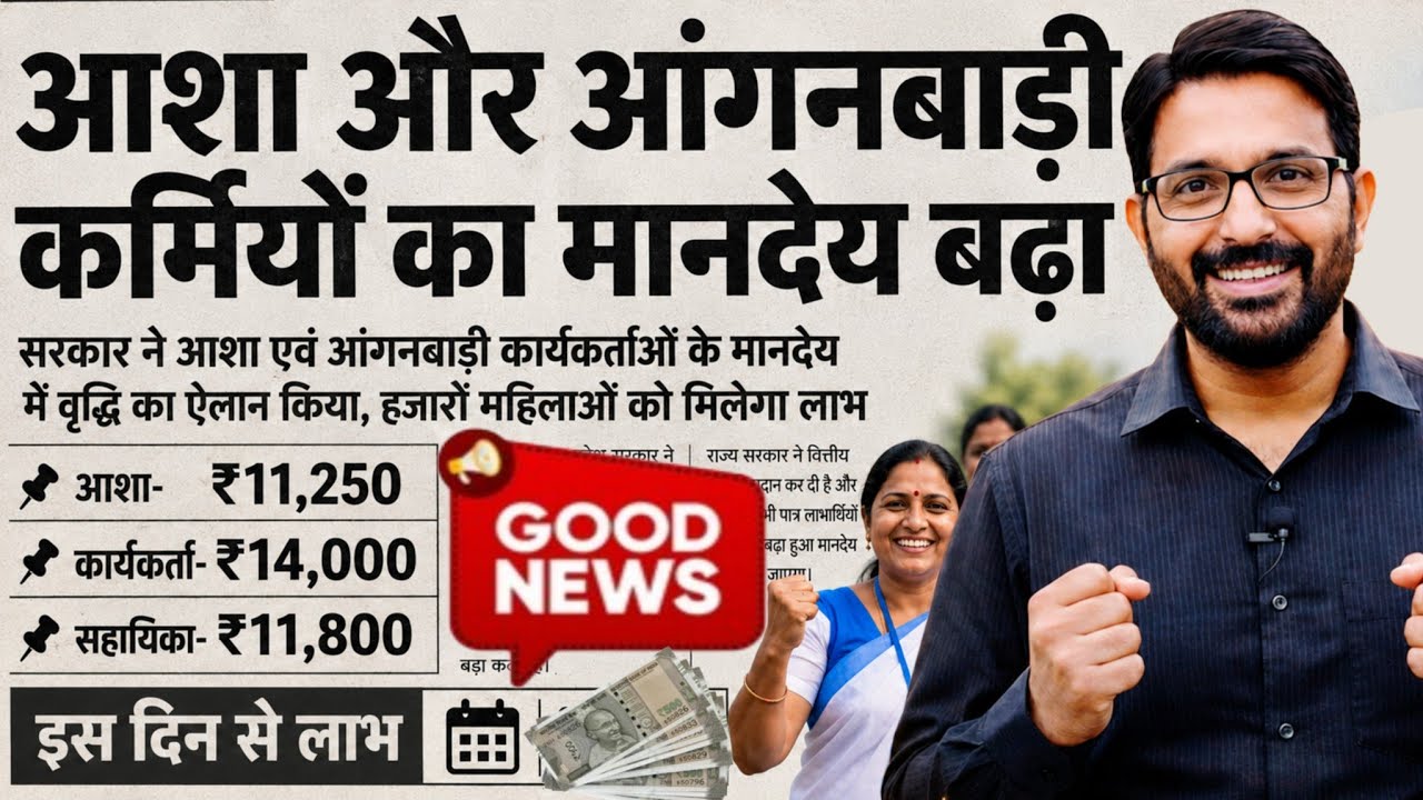 आशा-आंगनबाड़ी कार्यकर्ताओं का मानदेय बढ़ा | Asha Anganwadi Workers Salary News | आंगनवाड़ी कर्मी खुश