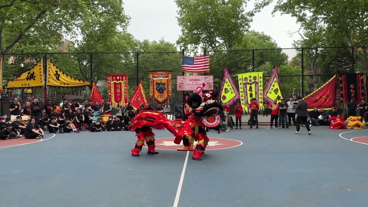 Fong's Hung Gar Lion Dance Team Perform at the 6th Annual Dragon Lion Festival 🦁🍺📜