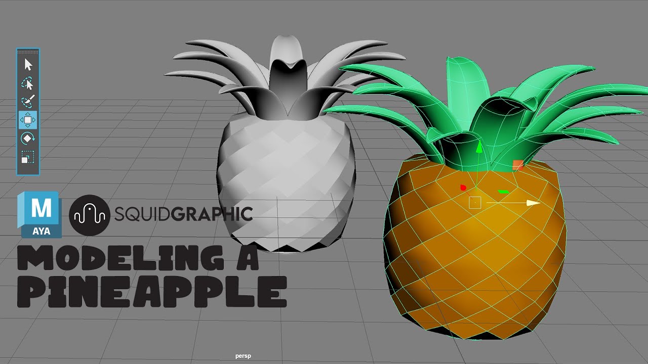 HOW TO MODEL A PINEAPPLE AUTODESK MAYA SQUIDGRAPHIC