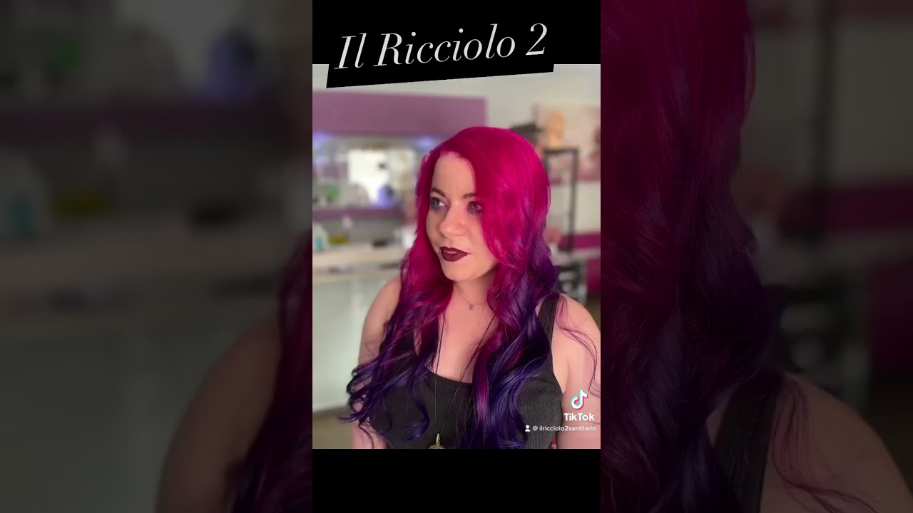 Il Ricciolo 2 Balajage colori fluo capelli rosa Viola fucsia blu