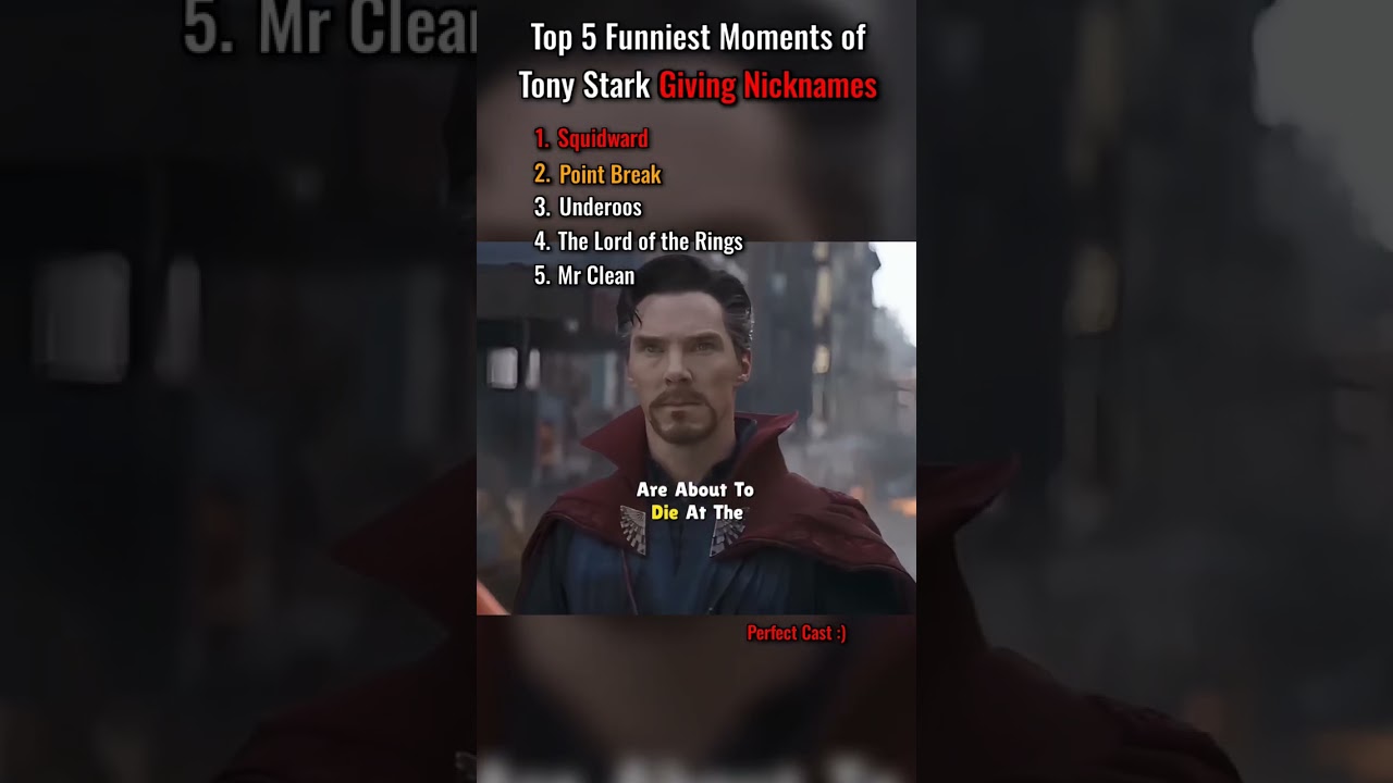 Top 5 Funniest Moments of Tony Stark Giving Nicknames. 😂