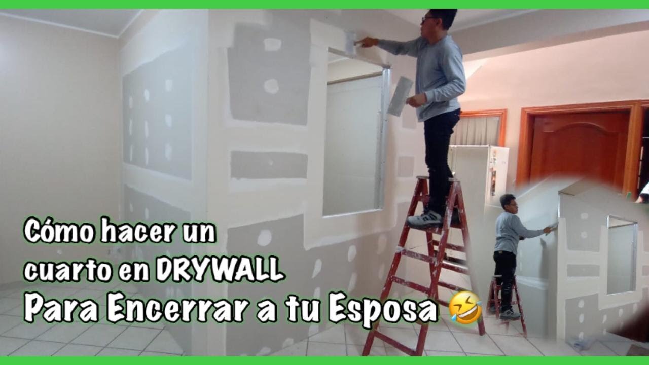 Cómo hacer divisiones en Una CASA Paso a paso nivel PRINCIPIANTES, How to Install Drywall, DIY