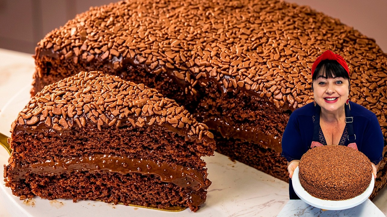 BOLO BRIGADEIRÃO RECHEADO/ BOLO CASEIRO DE ANIVERSÁRIO DE 3KGS! INGREDIENTES QUE VOCÊ JÁ TEM EM CASA