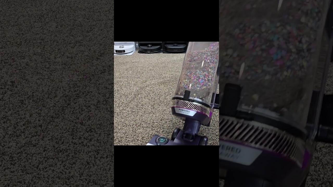 Shark POWERDETECT Upright Vacuum Cleaner in Action - Carpet Mess Test!