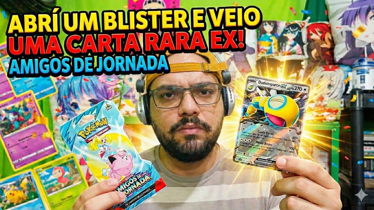 [Veio EX] Abrindo um blister de Pokémon Original Amigos de Jornada! Comprei na banquinha de jornal