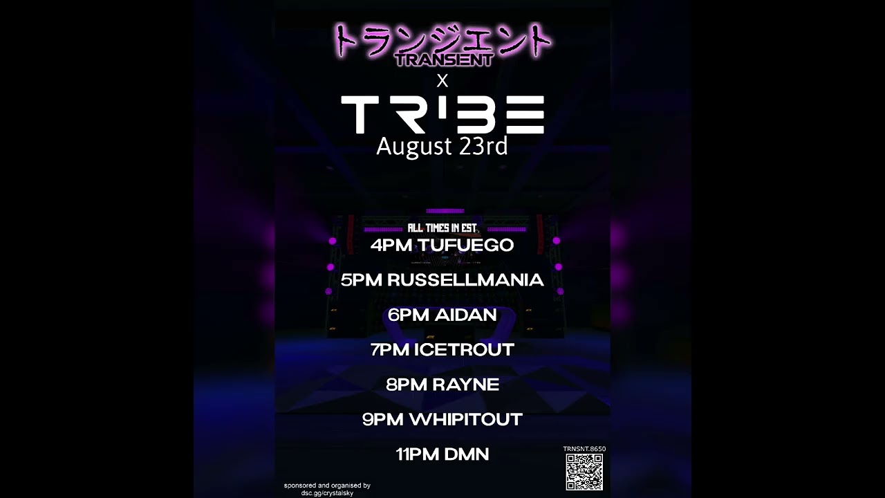 LIVE @ TRIBE TRANSIT (VrChat) 08/23/24 