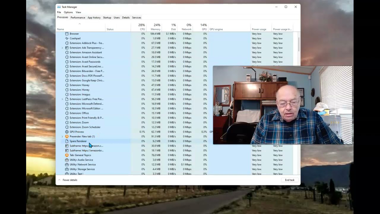 Windows 11 - Edge detailed display in Task Manager
