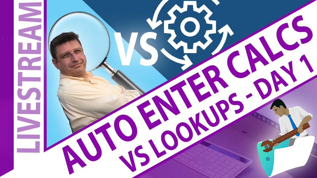 Claris FileMaker Auto Enter Calculation vs Lookup: Day 1