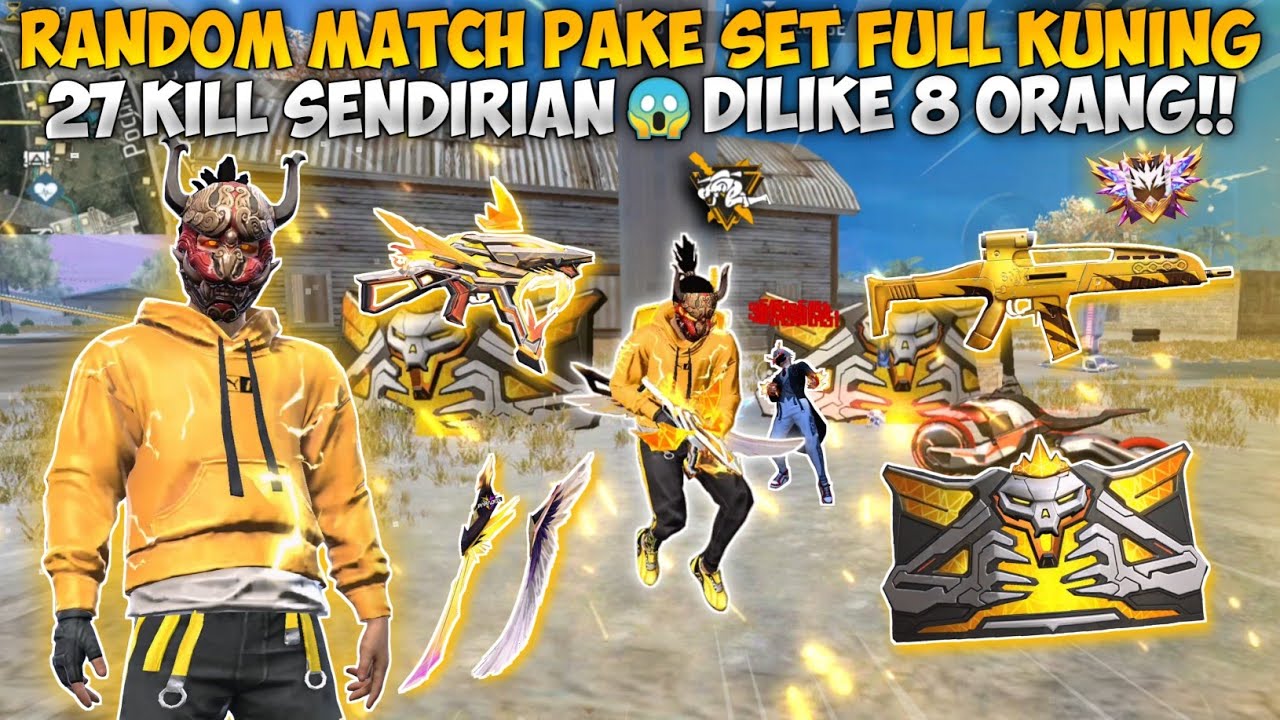 RANDOM MATCH PAKE FULL KUNING?! RATAIN PARA SULTAN SAMPAI DI LIKE 8 ORANG!!