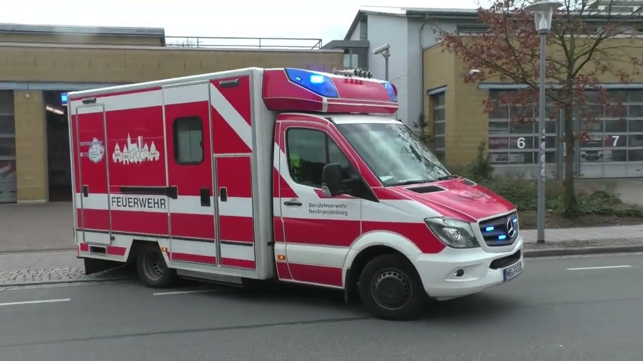 Zusammenschnitt Rettungsdienst Berufsfeuerwehr Neubrandenburg