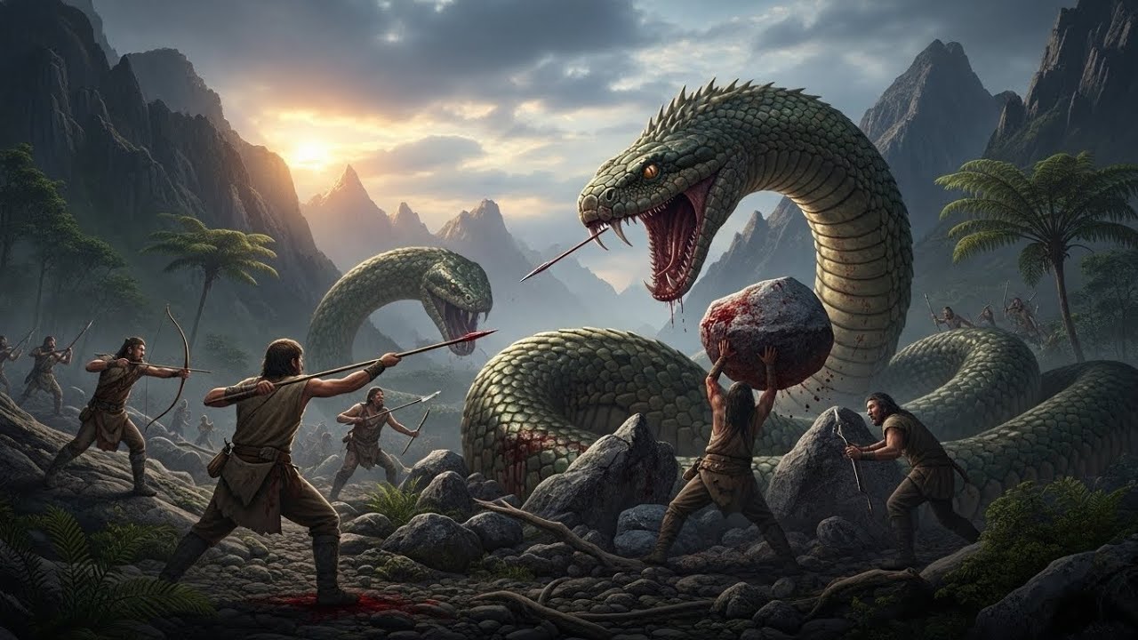 Prehistoric Humans vs Giant Anaconda🐍: The Deadliest Battle in Ancient History 🔥(Epi 02)