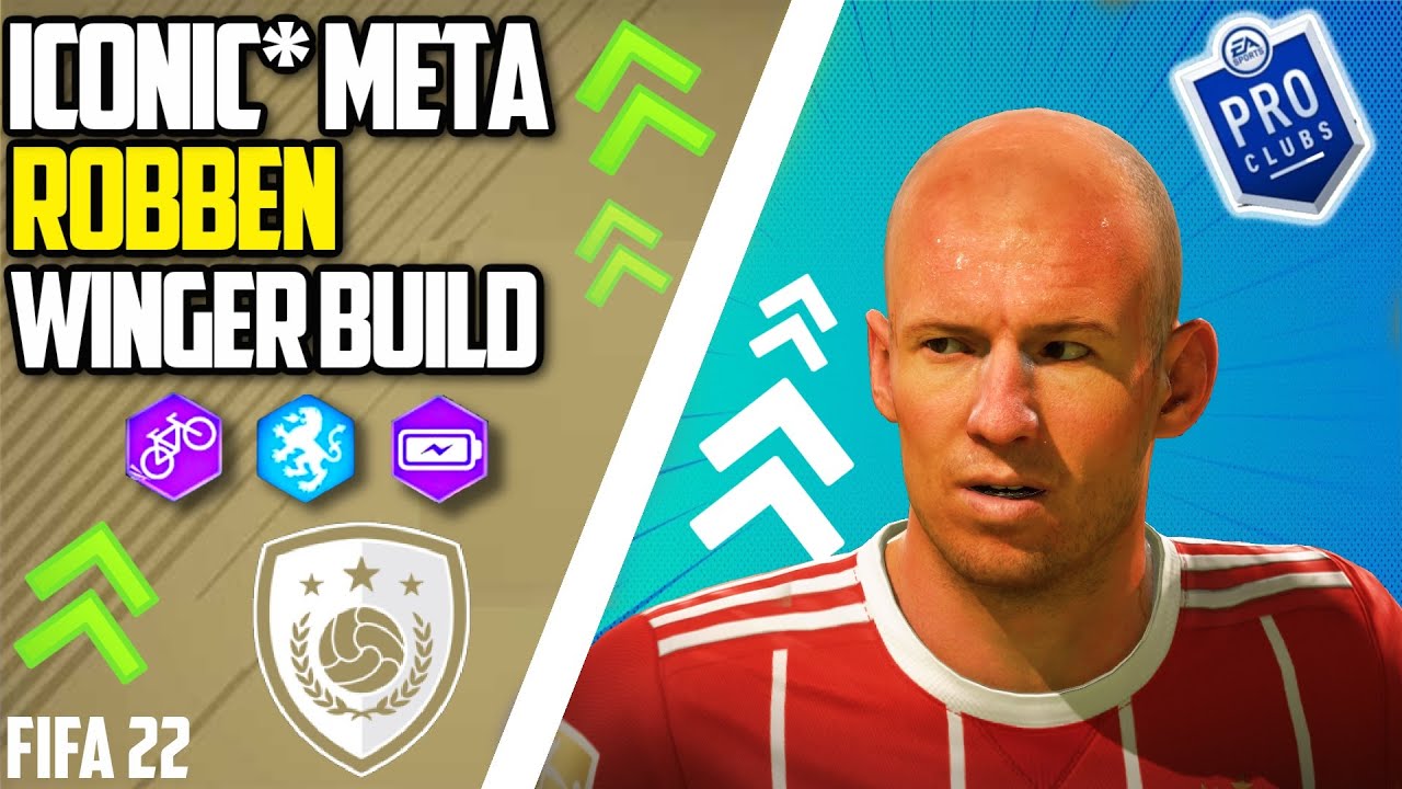 FIFA 22 PRO CLUBS - THE BEST WINGER FINESSE SHOT KING BUILD 👑. ROBBEN RECREATION (BUILD/VIRTUAL PRO)
