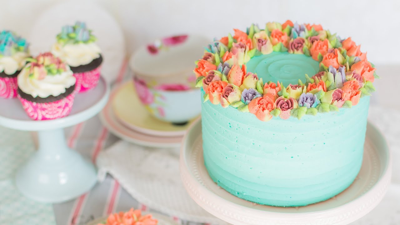 Flores de buttercream con boquillas rusas - Receta - María Lunarillos | tienda & blog