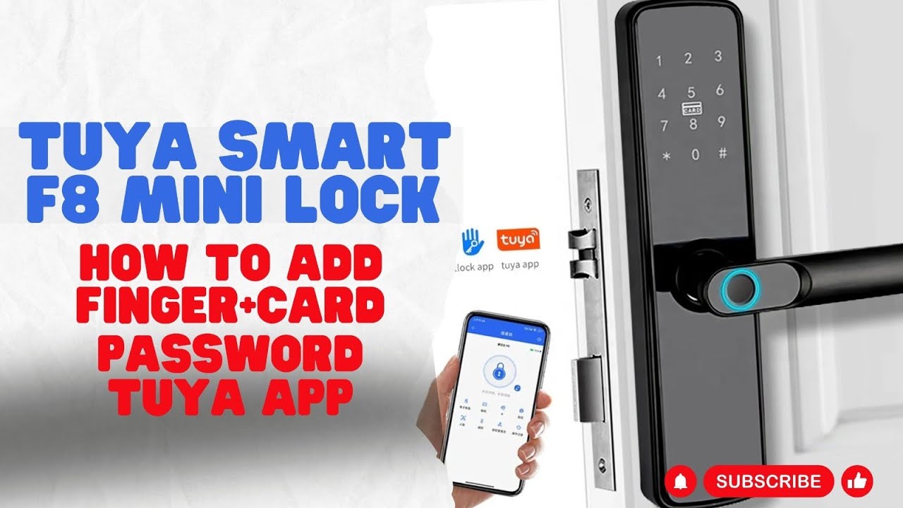 Tuya Smart Lock F8 Mini Lock | How to Add | Finger | Card | Password | Tuya App | Configuration |