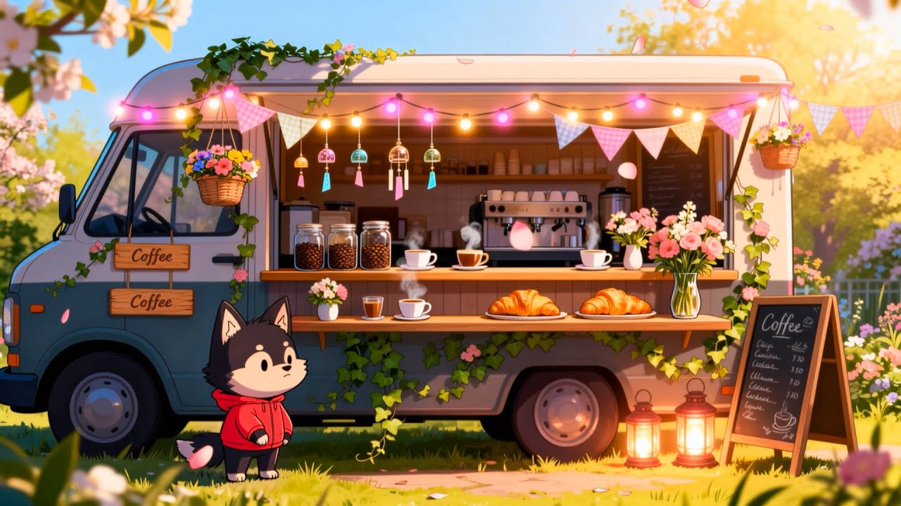 Cozy Spring Café LoFi 🌸 Chill Beats for Reading & Study | Chill Beats ~ Study / Stress Relief