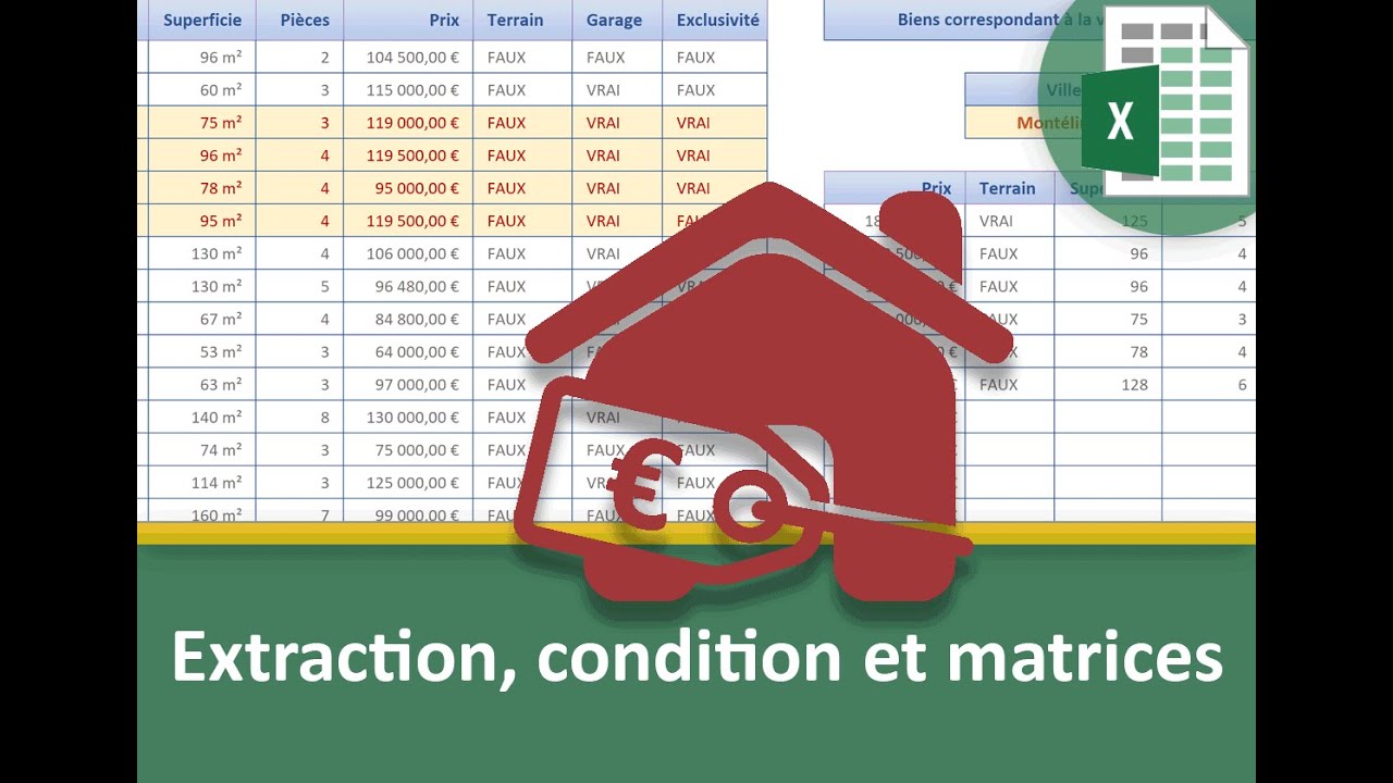 Extraire toutes les données d'un critère avec Excel